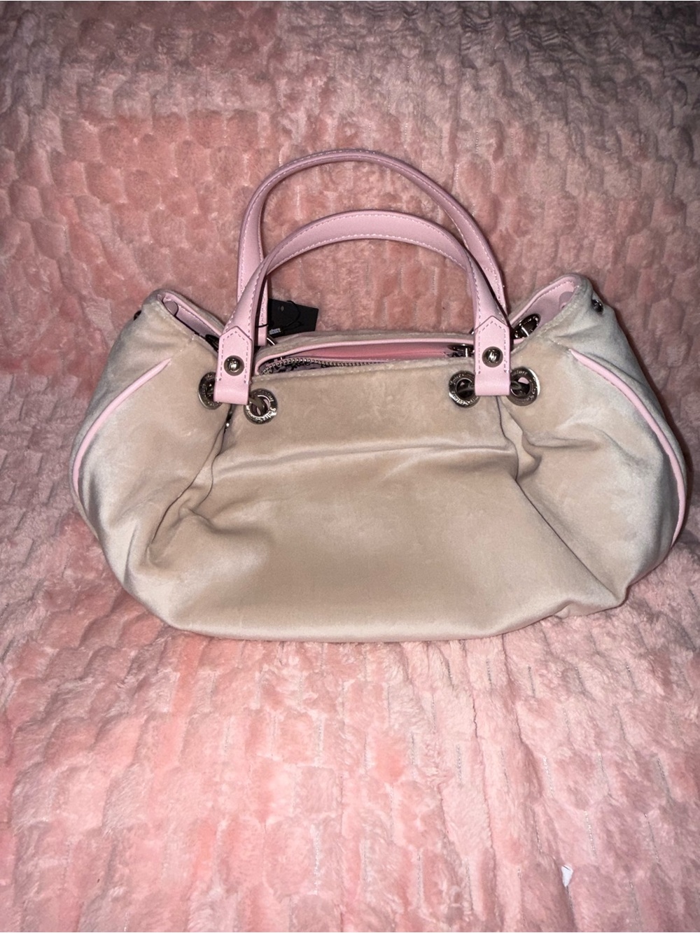 Juicy Couture UK Twig Dog Dumpling / Hobo - Pink and Beige - NWT ! - Picture 15 of 15